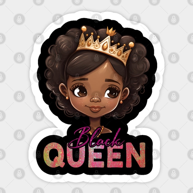 Black Queen, Black Queen, Black Woman, Black History Sticker by UrbanLifeApparel